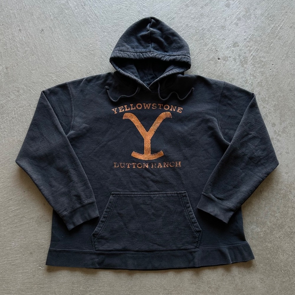 Yellowstone Dutton Ranch Sweatshirt Size XL Black MTV Fleece Hoodie TV Show